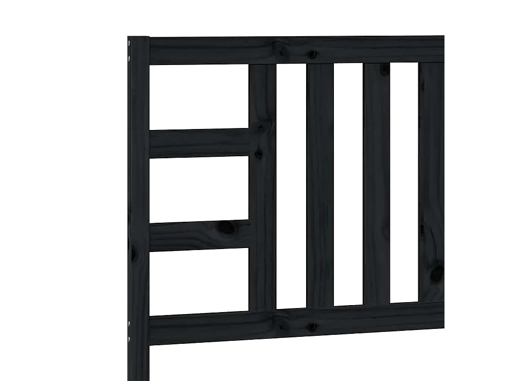 Kopfteil Schwarz 96x4x100 cm Massivholz Kiefer