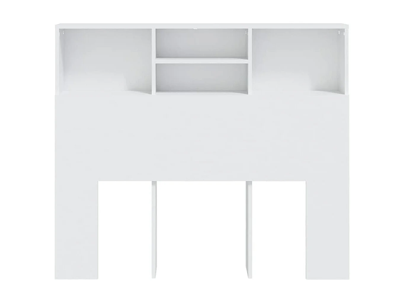 Bett-Kopfteil mit Ablagen Weiß 120x19x103,5 cm