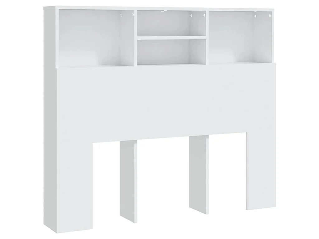 Cabeceira de cama com armário 120x19x103,5 cm branco