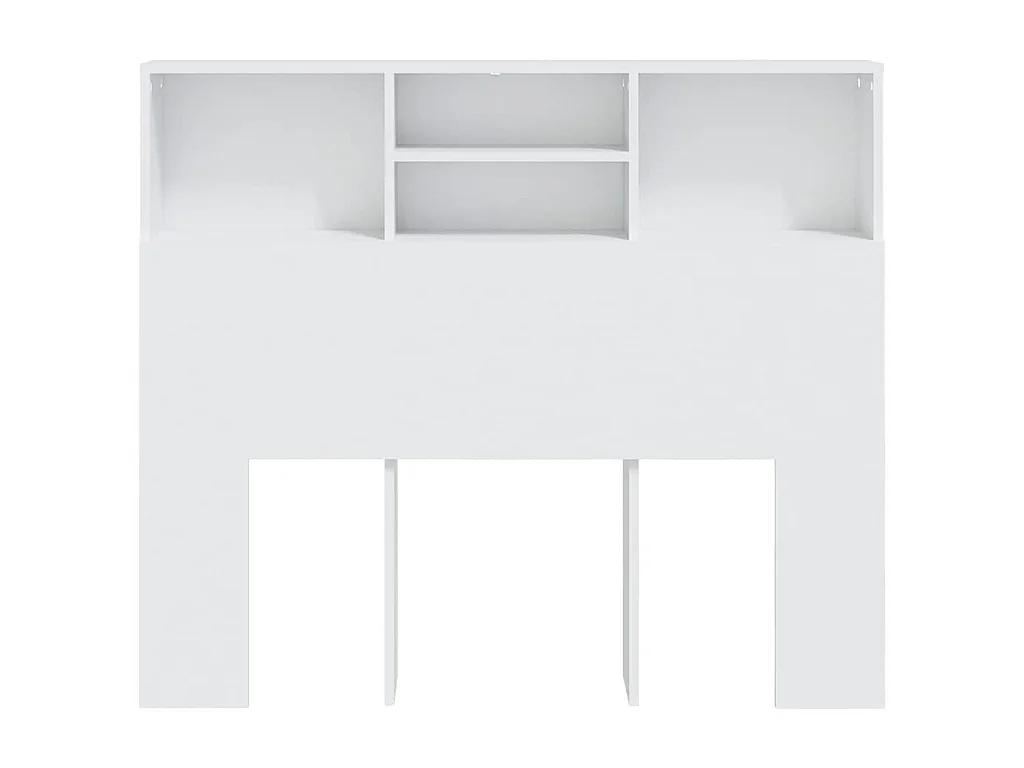 Cabeceira de cama com armário 120x19x103,5 cm branco