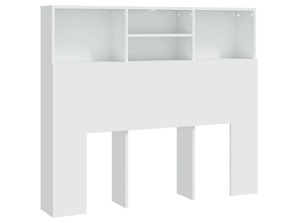 Cabeceira de cama com armário 120x19x103,5 cm branco