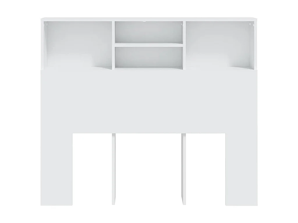 Cabeceira de cama com armário 120x19x103,5 cm branco