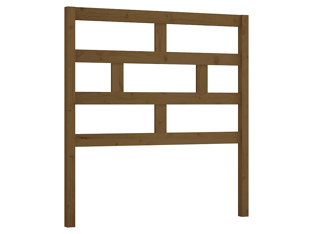 Cabecero de cama madera maciza de pino marrón miel 96x4x100 cm