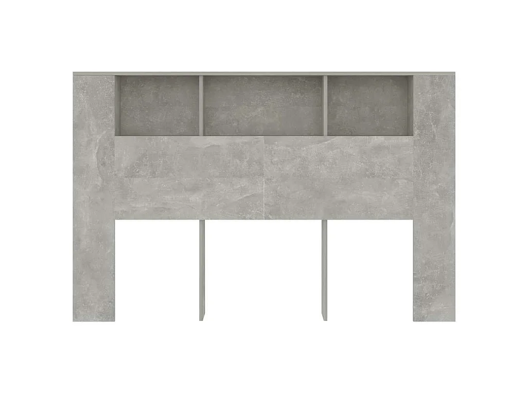 Armoire de tête de lit Gris béton 160x18,5x104,5 cm