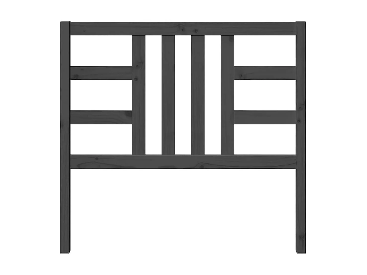 Tête de lit Gris 106x4x100 cm Bois massif de pin