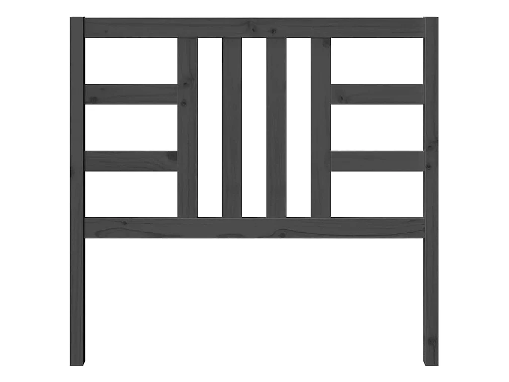 Hoofdbord 106x4x100 cm massief grenenhout grijs