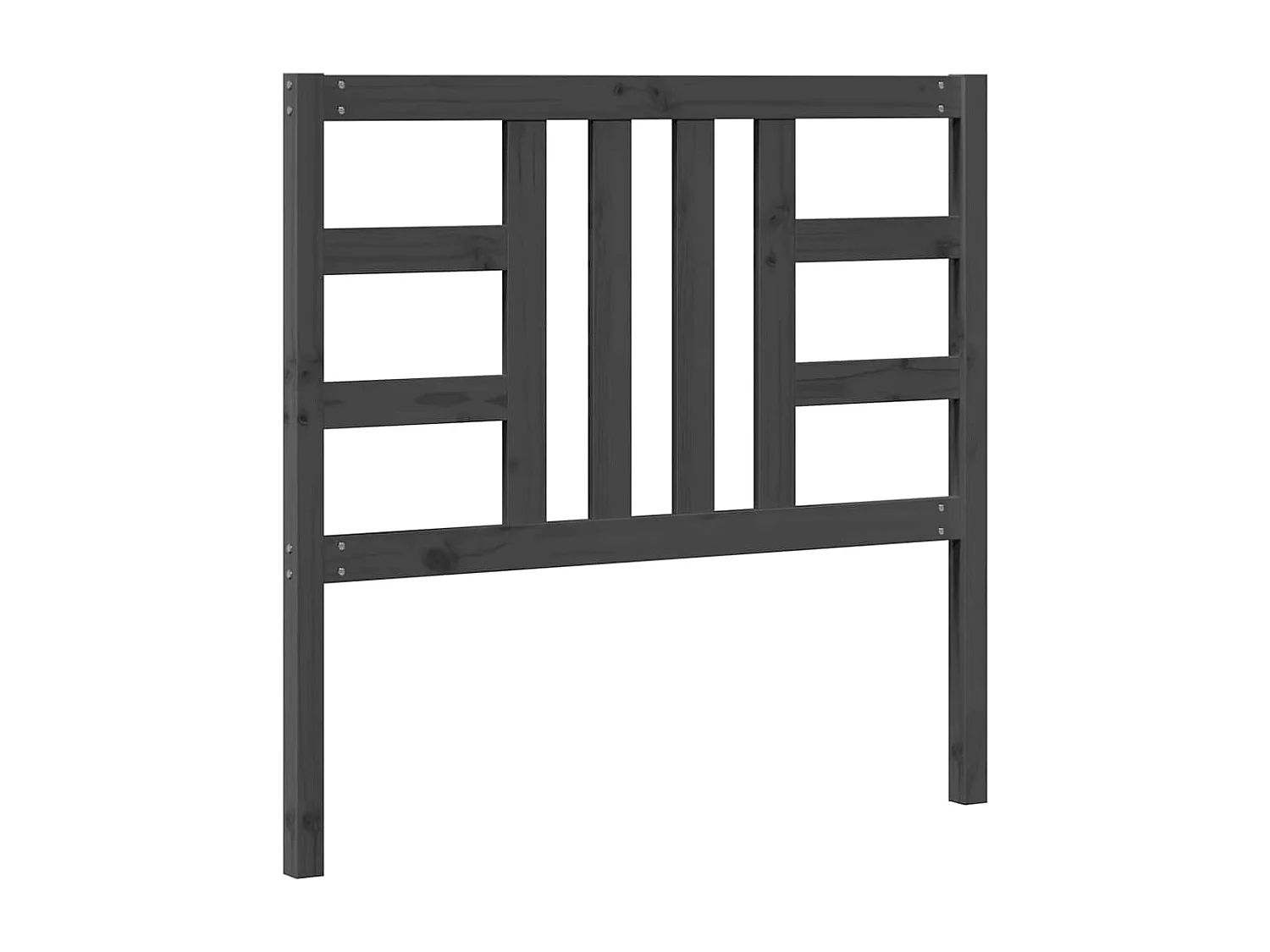 Hoofdbord 106x4x100 cm massief grenenhout grijs