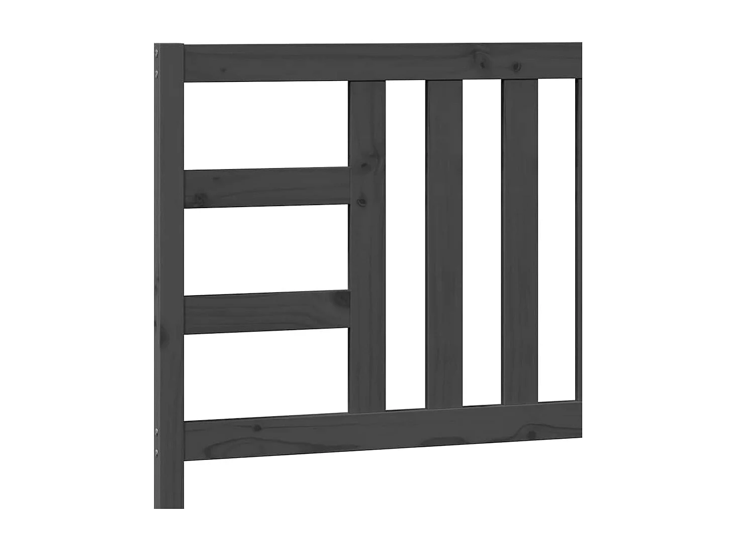 Hoofdbord 106x4x100 cm massief grenenhout grijs