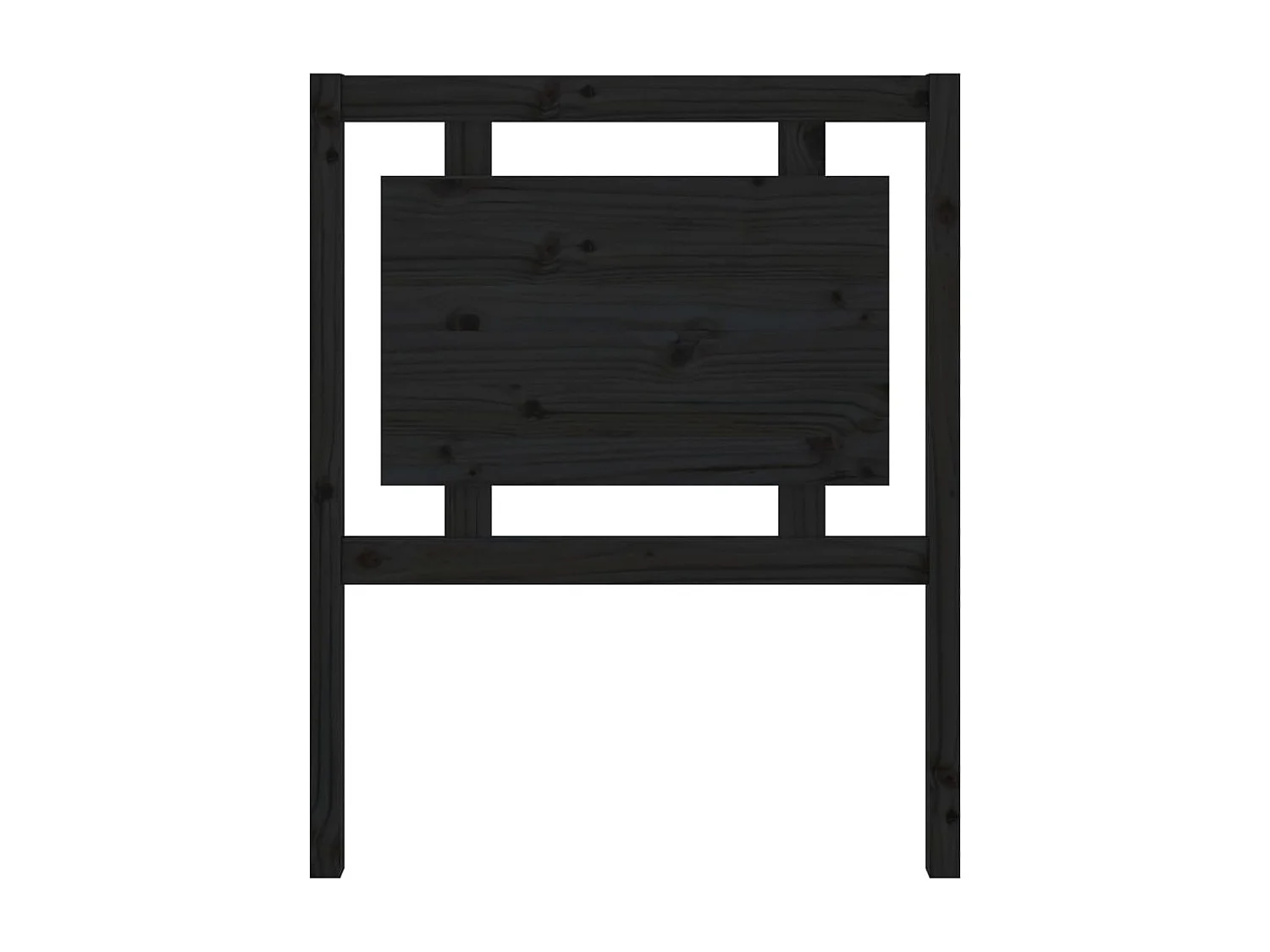 Tête de lit Noir 80,5x4x100 cm Bois massif de pin