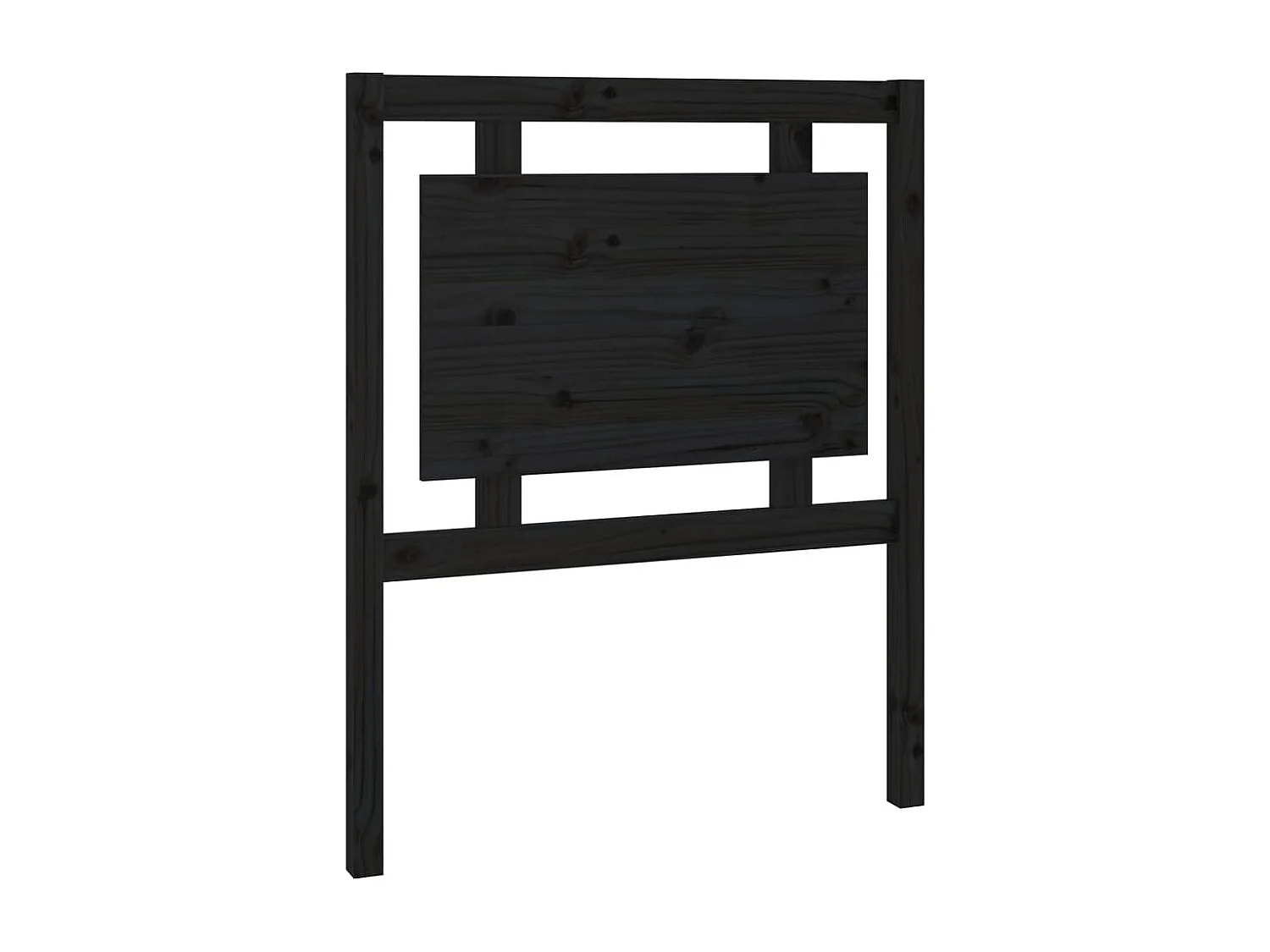 Tête de lit Noir 80,5x4x100 cm Bois massif de pin