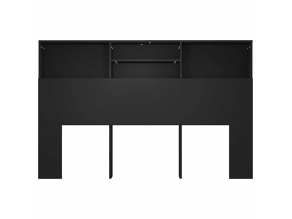 Armoire de tête de lit Noir 160x19x103,5 cm