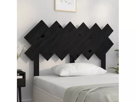 Kauf Unique Bett-Kopfteil Schwarz 122,5x3x80,5 cm Massivholz Kiefer