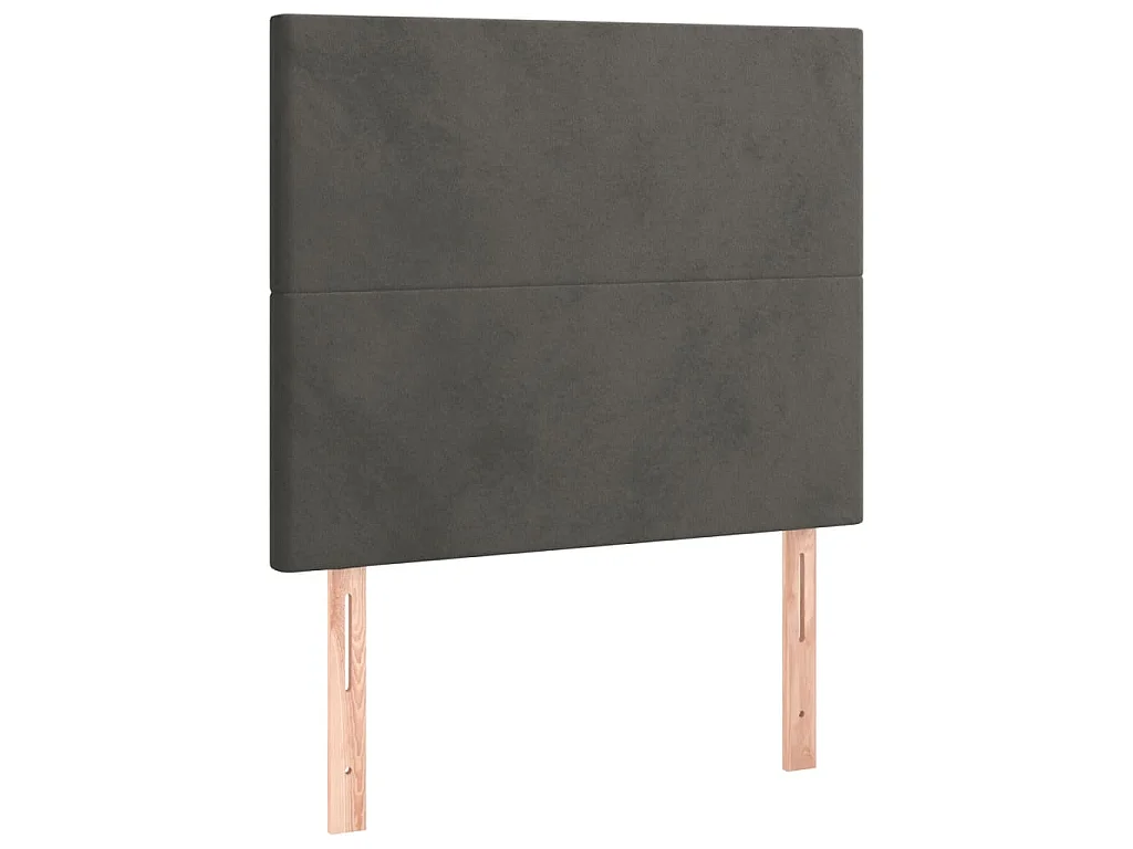 Hoofdbord donkergrijs 100x5x118/128 cm Fluweel