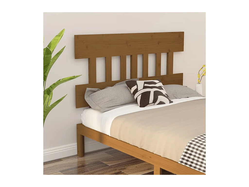 Tête de lit Marron miel 138,5x3x81 cm Bois massif de pin