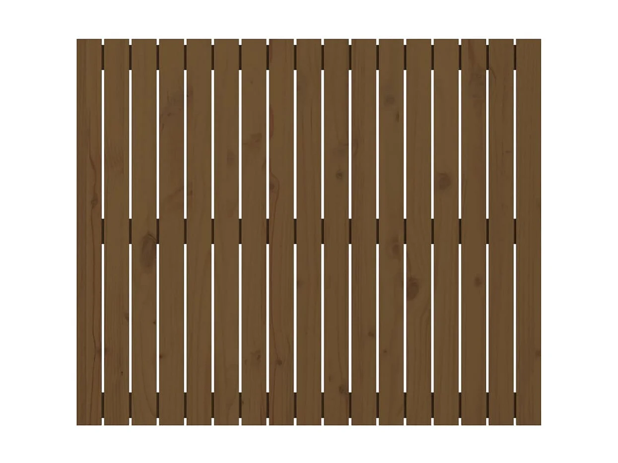 Cabeceira de parede 108x3x90 cm pinho maciço castanho-mel