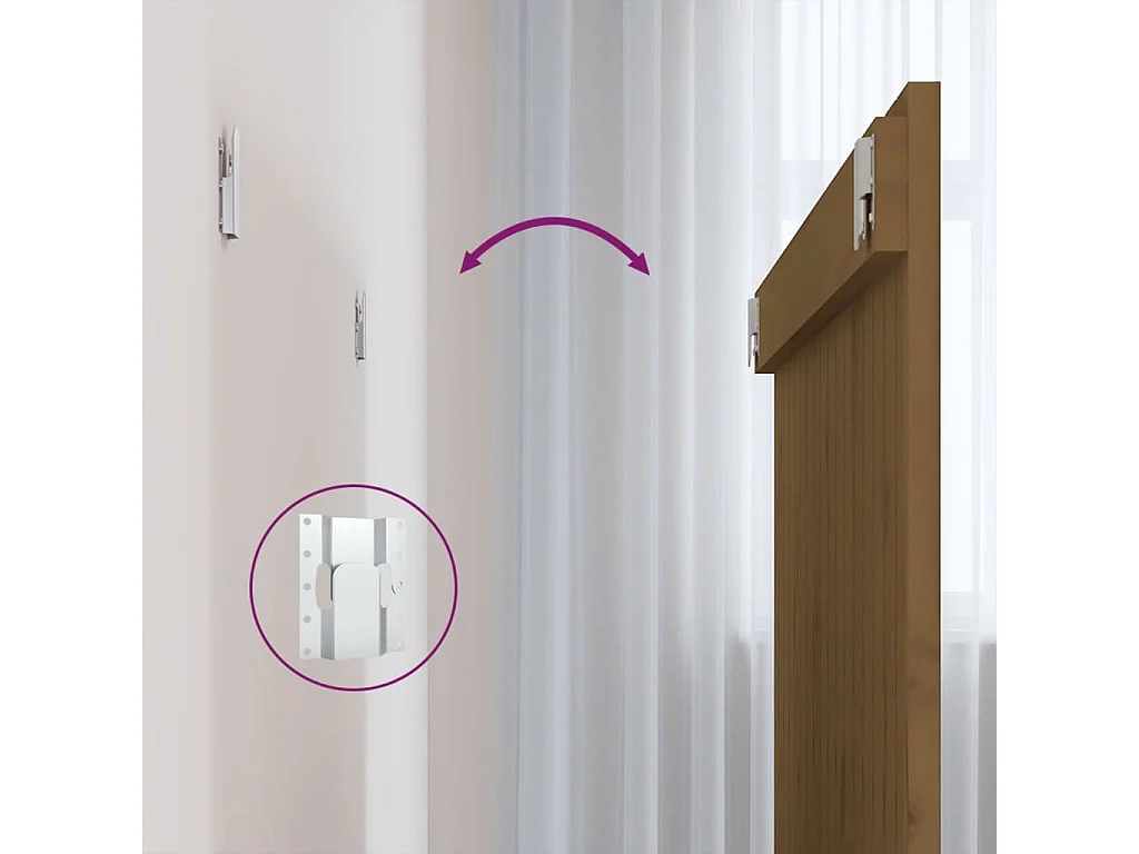 Cabeceira de parede 108x3x90 cm pinho maciço castanho-mel