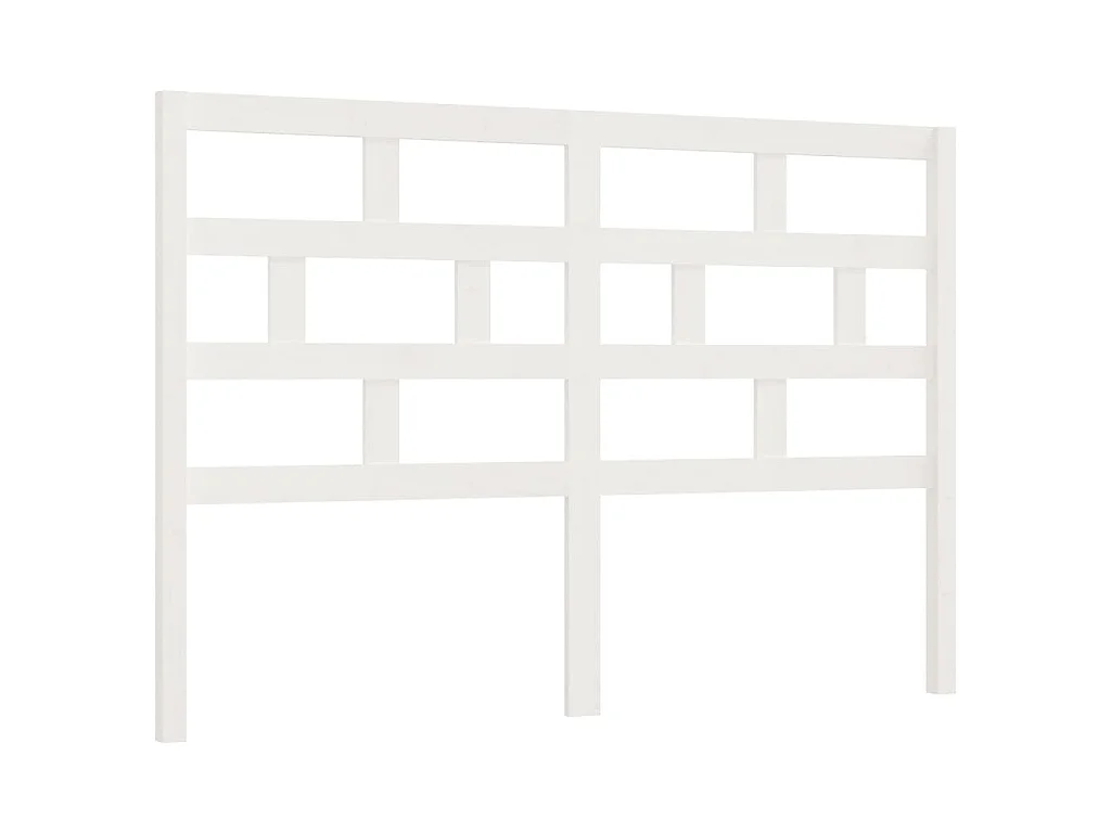 Testiera per Letto Bianca 166x4x100cm in Legno Massello di Pino