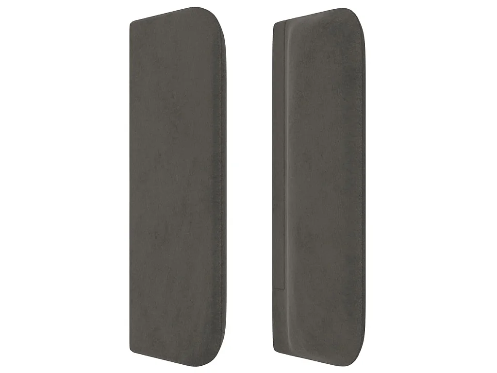 Tête de lit avec oreilles Gris foncé 183x16x78/88 cm Velours
