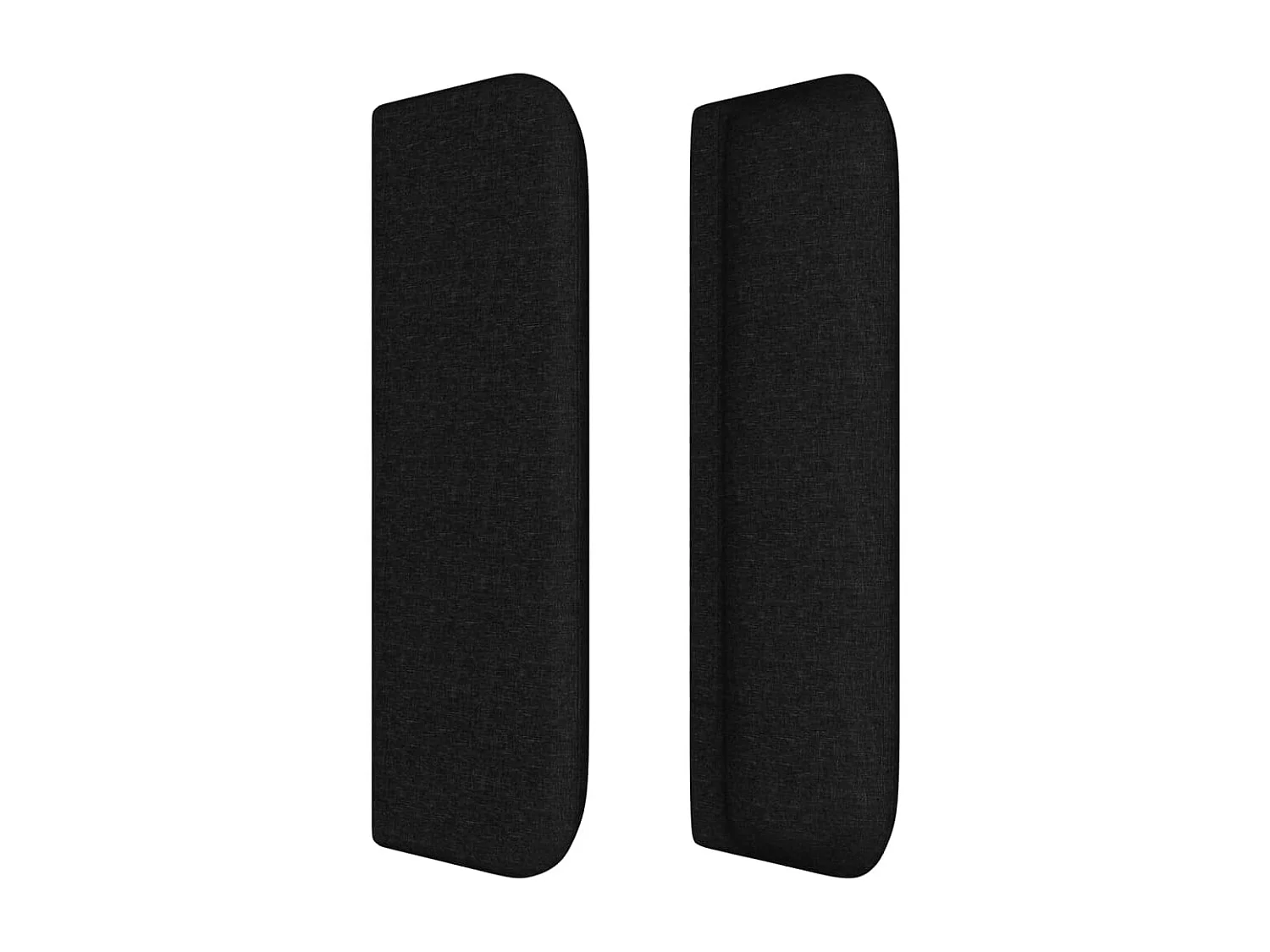 Kopfteil mit Ohren Schwarz 103x16x78/88 cm Stoff