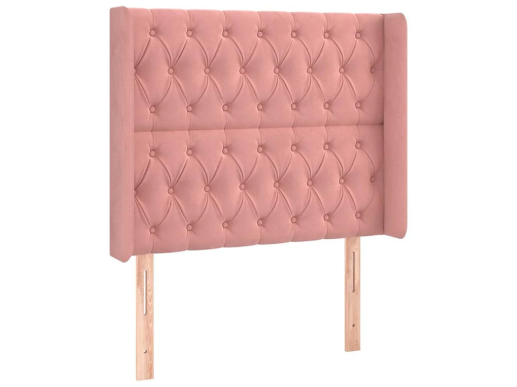 Tête de lit à LED Rose 103x16x118/128 cm Velours