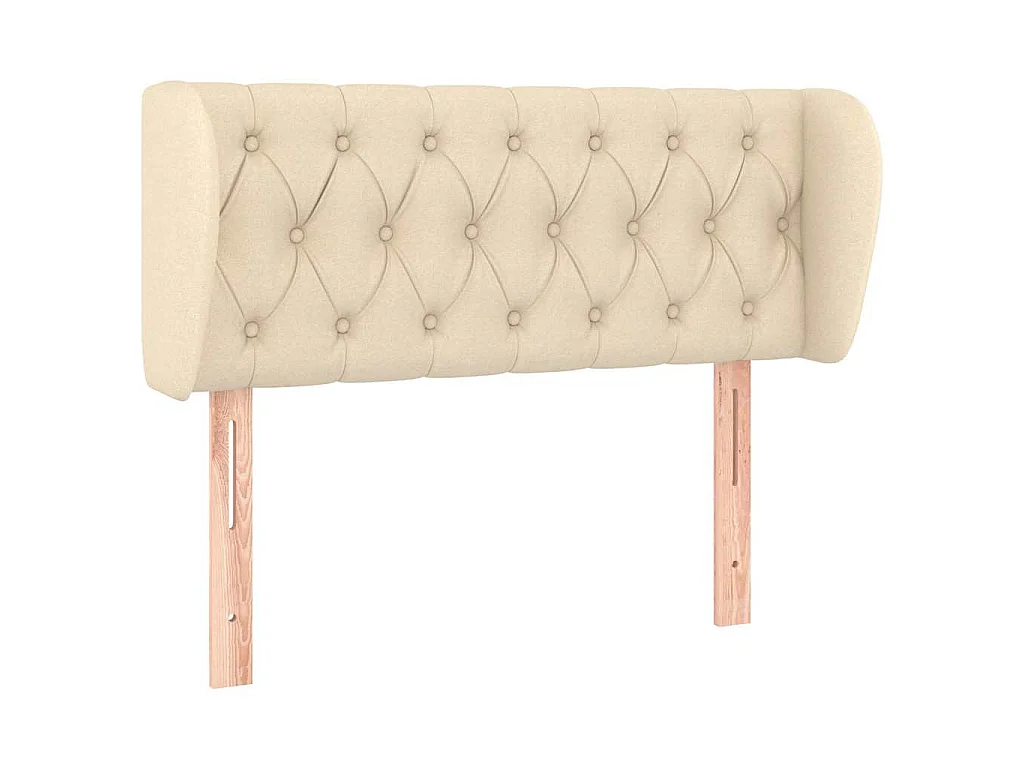 Tête de lit avec oreilles Crème 93x23x78/88 cm Tissu