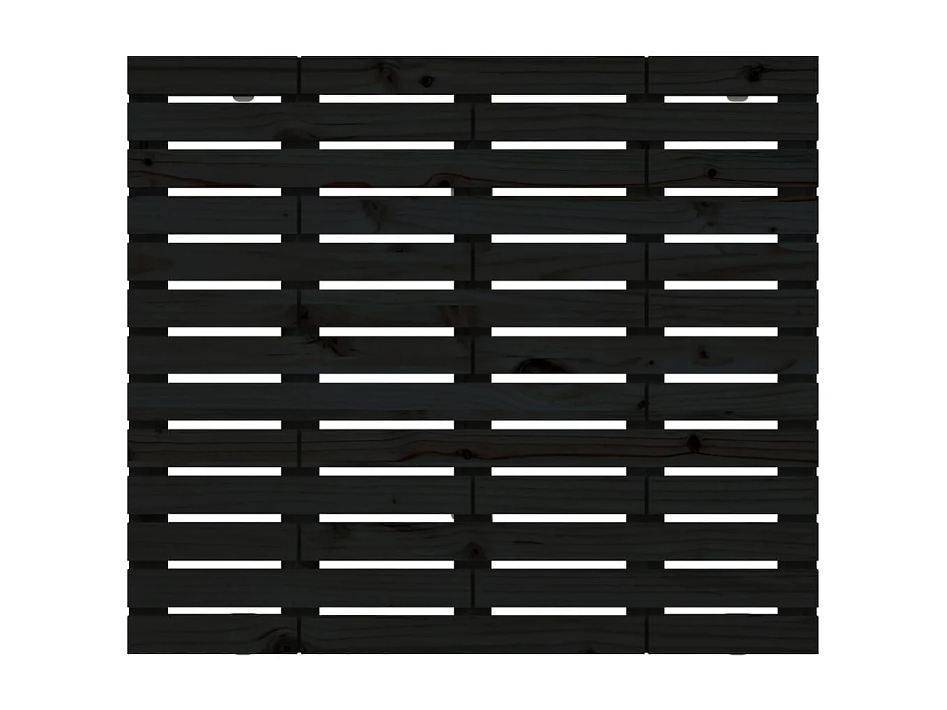 Tête de lit murale Noir 81x3x91,5 cm Bois massif de pin