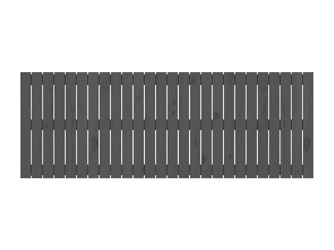 Tête de lit murale Gris 166x3x60 cm Bois massif de pin
