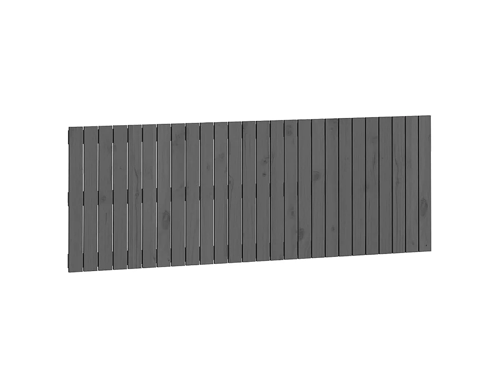 Wandhoofdbord 166x3x60 cm massief grenenhout grijs
