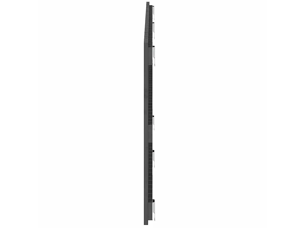 Wandhoofdbord 166x3x60 cm massief grenenhout grijs