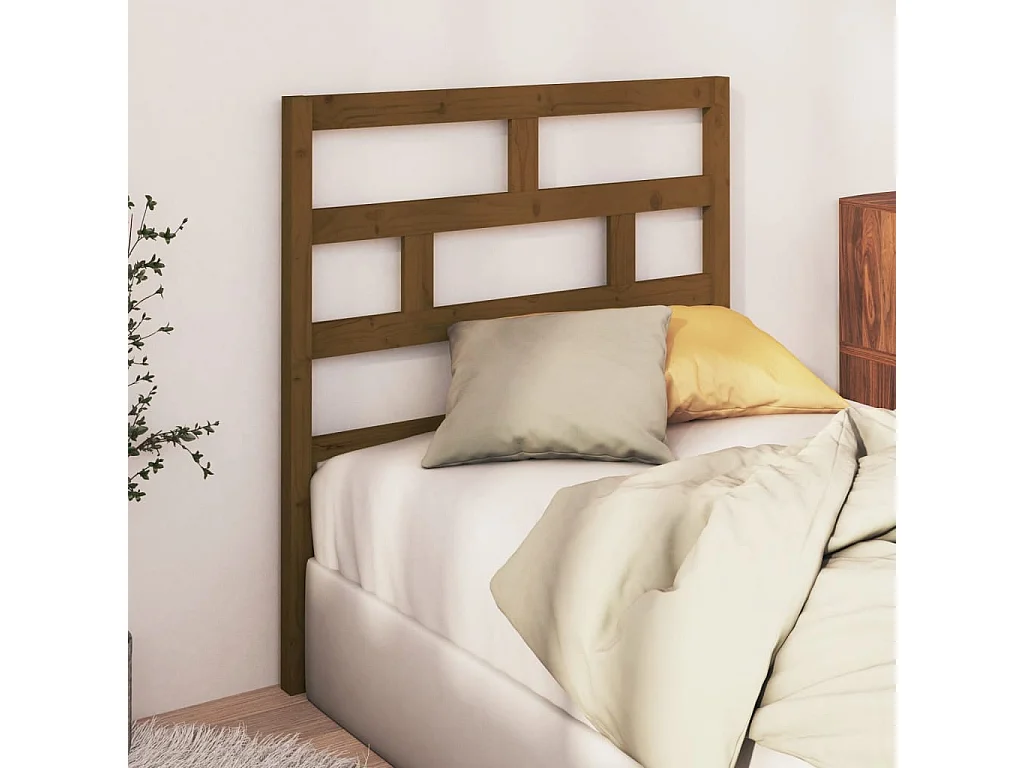 Tête de lit Marron miel 81x4x100 cm Bois massif de pin