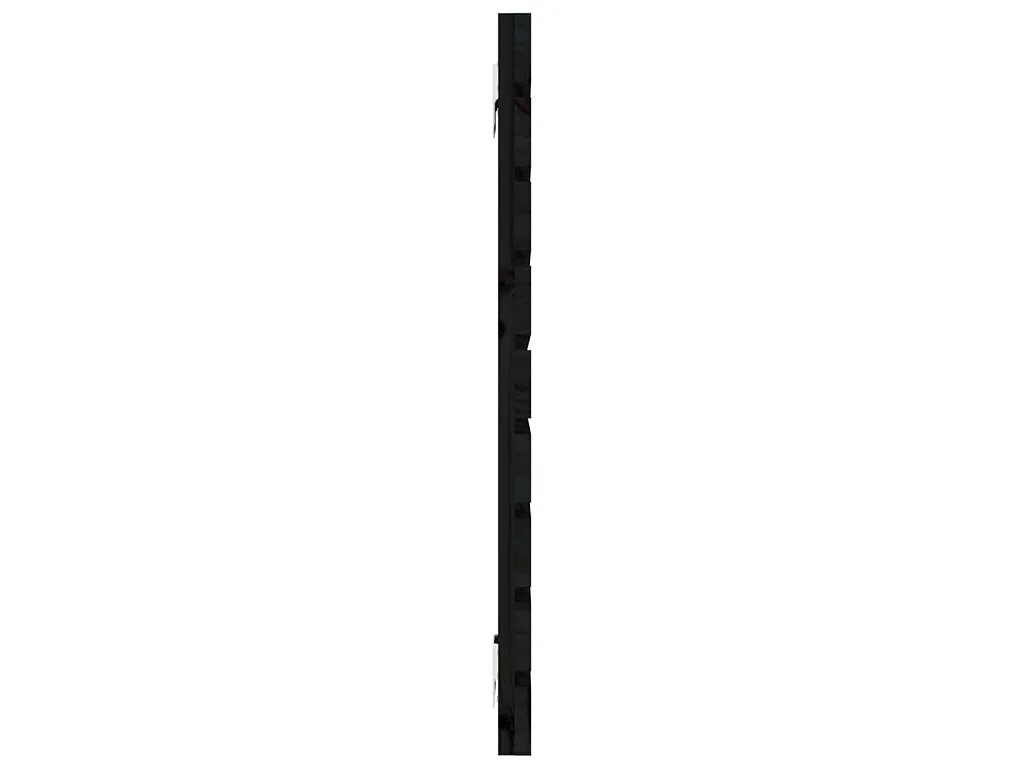 Tête de lit murale Noir 146x3x63 cm Bois massif de pin