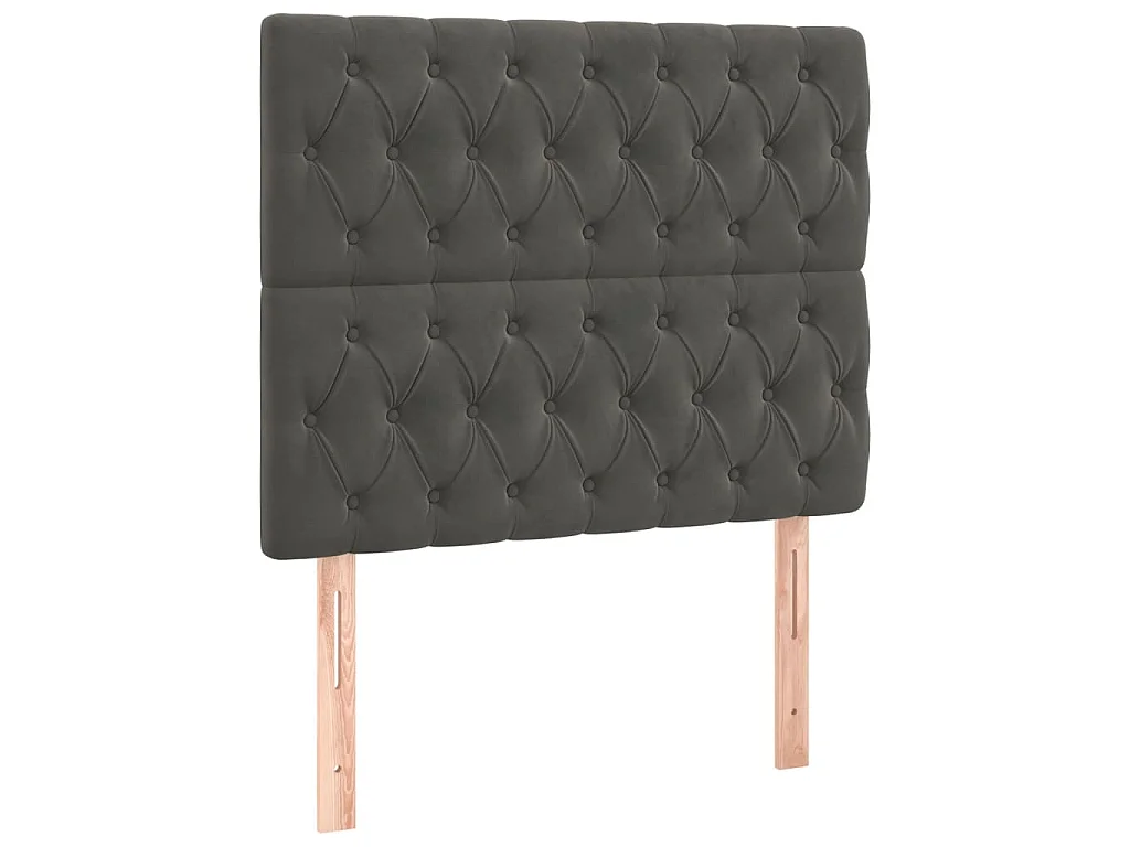 Tête de lit Gris foncé 90x7x118/128 cm Velours