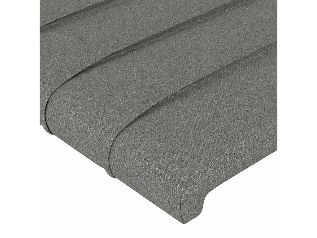 Tête de lit à LED Gris foncé 90x5x78/88 cm Tissu