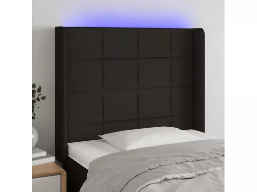 Kauf Unique LED Kopfteil Schwarz 93x16x118/128 cm Stoff