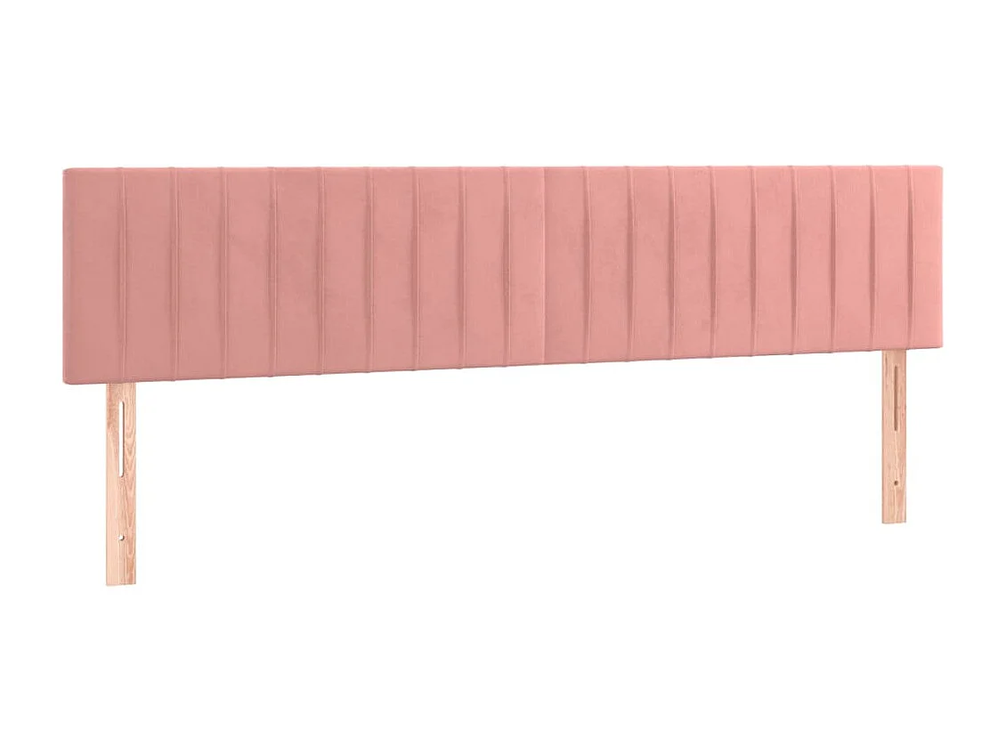 Testiera a LED Rosa 200x5x78/88 cm in Velluto