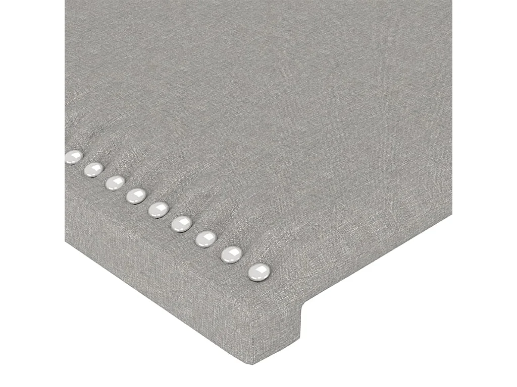 Testiera a LED Grigio Chiaro 183x16x78/88 cm in Tessuto