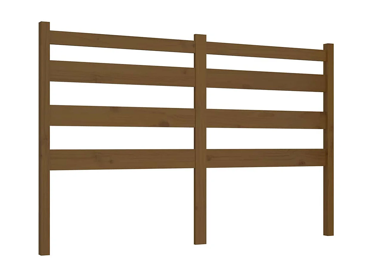 Kopfteil Honigbraun 166x4x100 cm Massivholz Kiefer