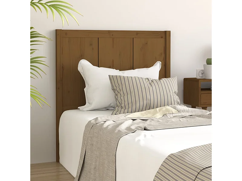 Testiera per Letto ambra 95,5x4x100cm in Legno Massello di Pino