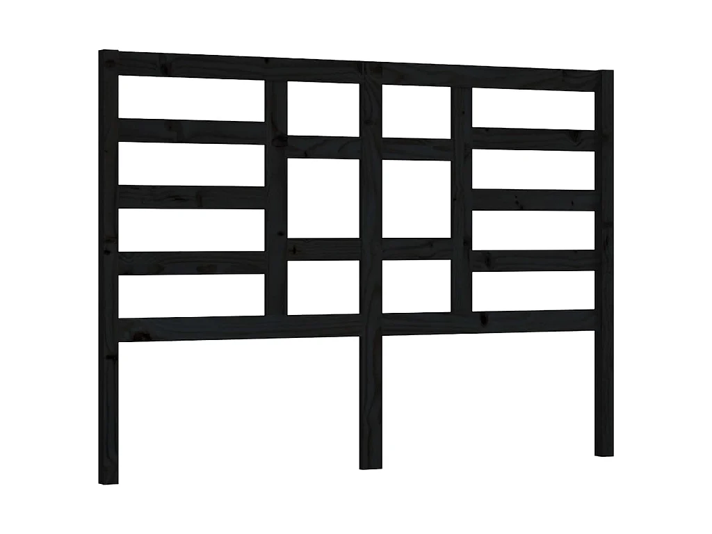Hoofdbord 146x4x104 cm massief grenenhout zwart