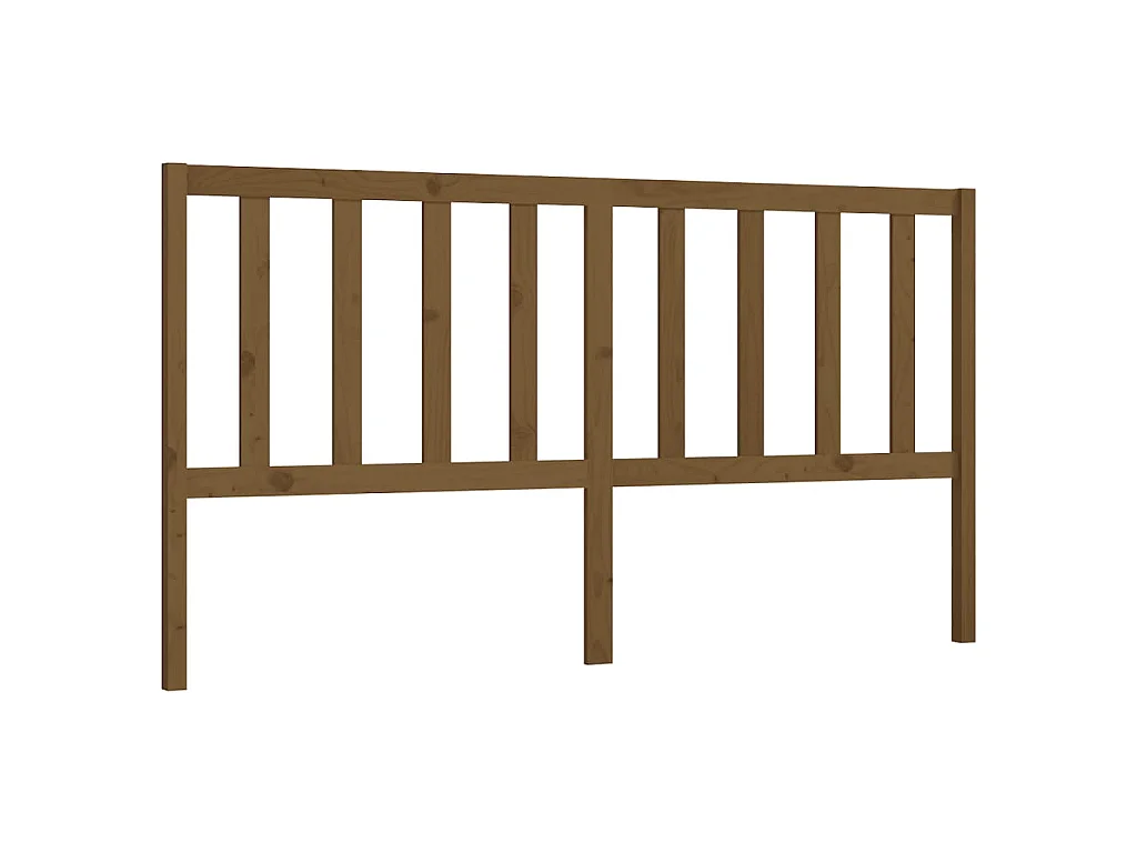 Tête de lit Marron miel 206x4x100 cm Bois massif de pin