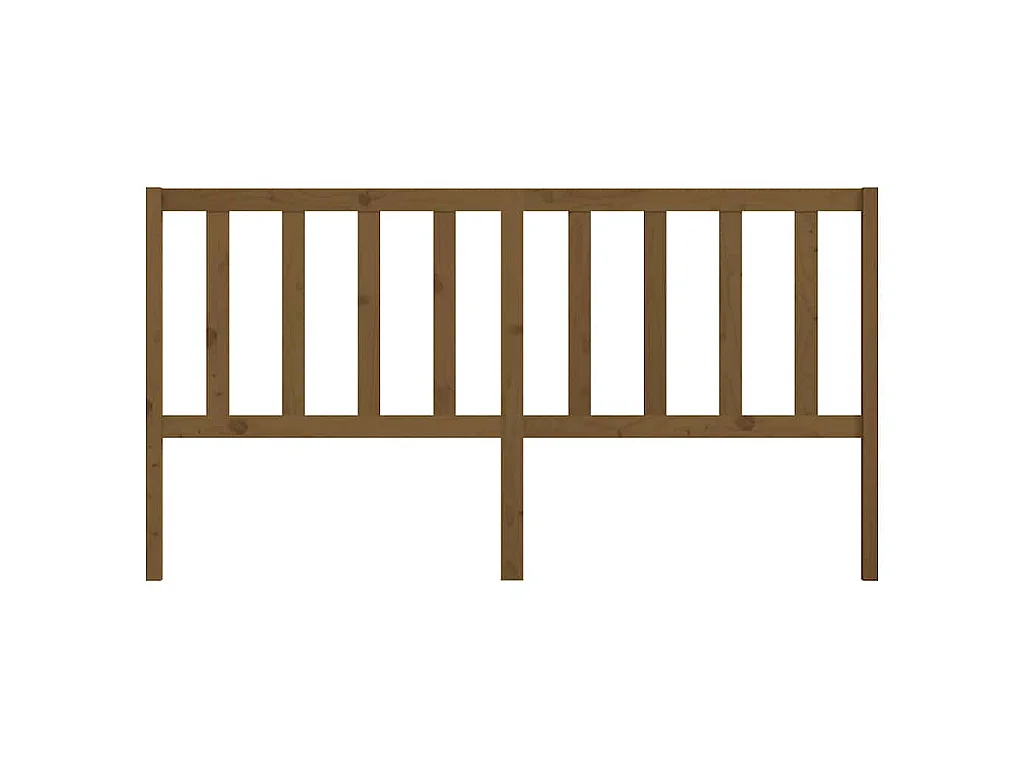 Tête de lit Marron miel 206x4x100 cm Bois massif de pin