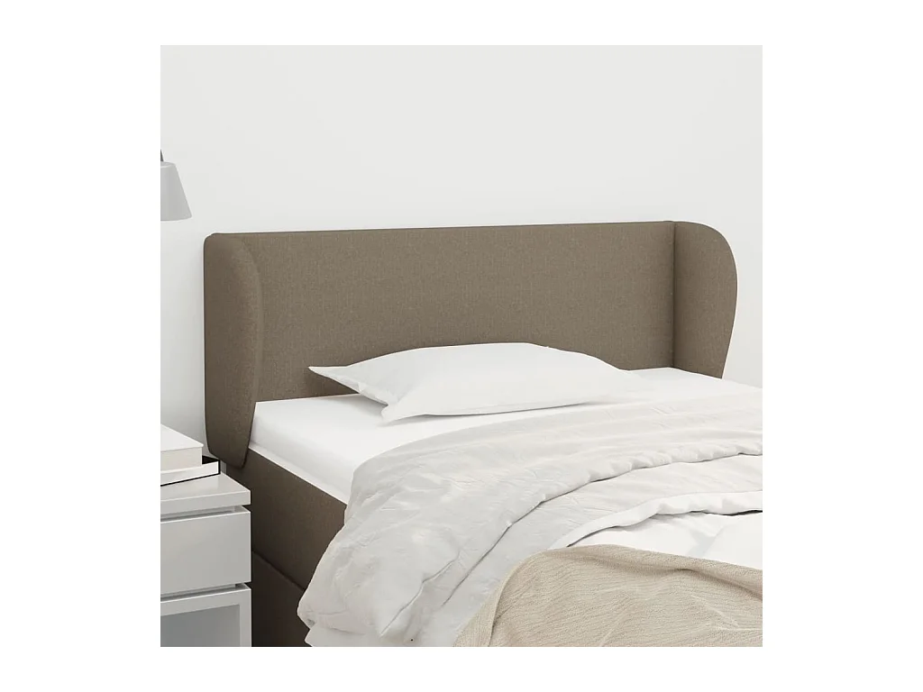 Kopfteil mit Ohren Taupe 83x23x78/88 cm Stoff