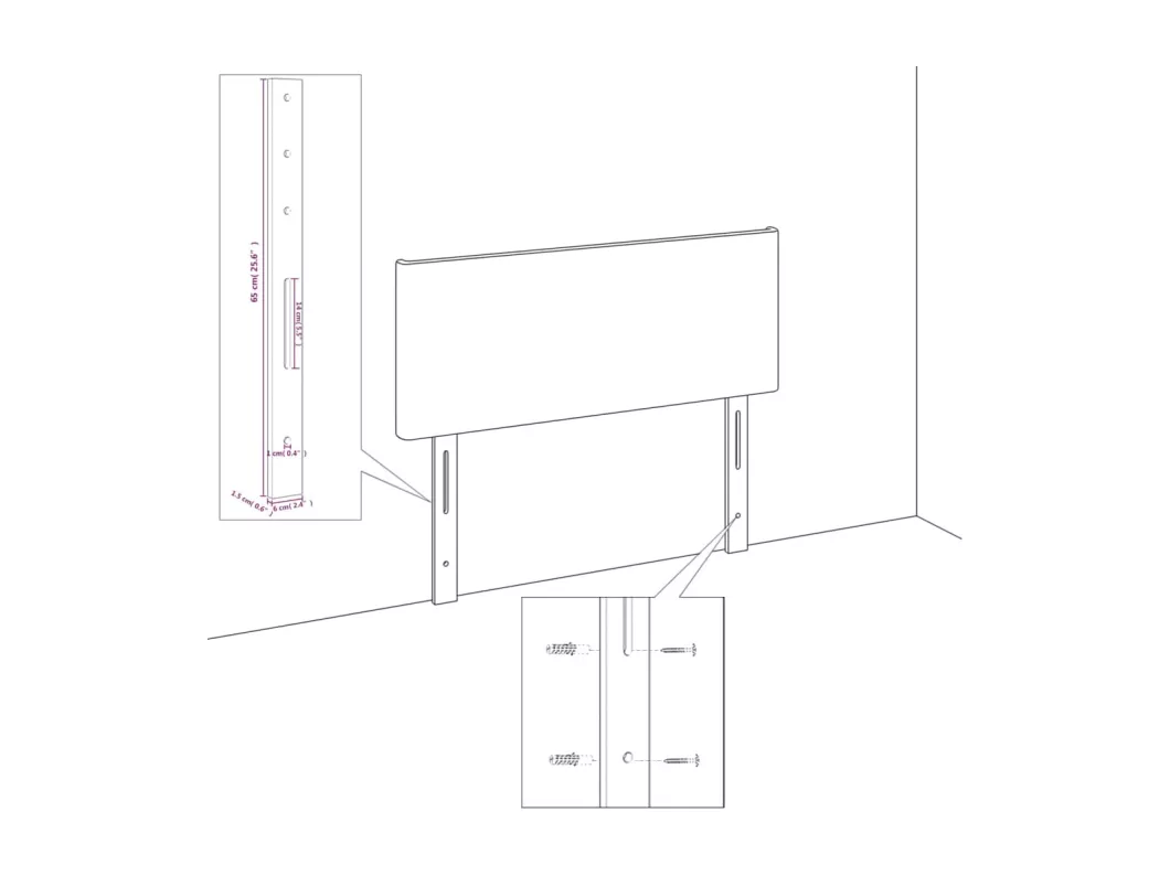 Kauf Unique Kopfteile 2 Stk. Schwarz 100x5x78/88 cm Samt