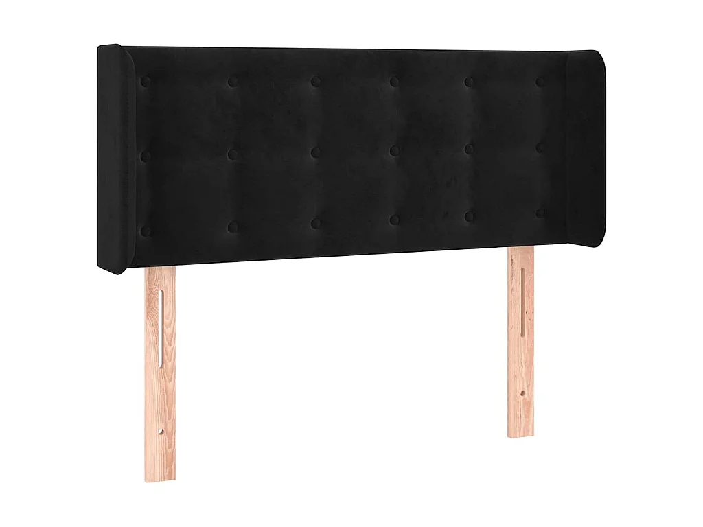 Tête de lit à LED Noir 83x16x78/88 cm Velours