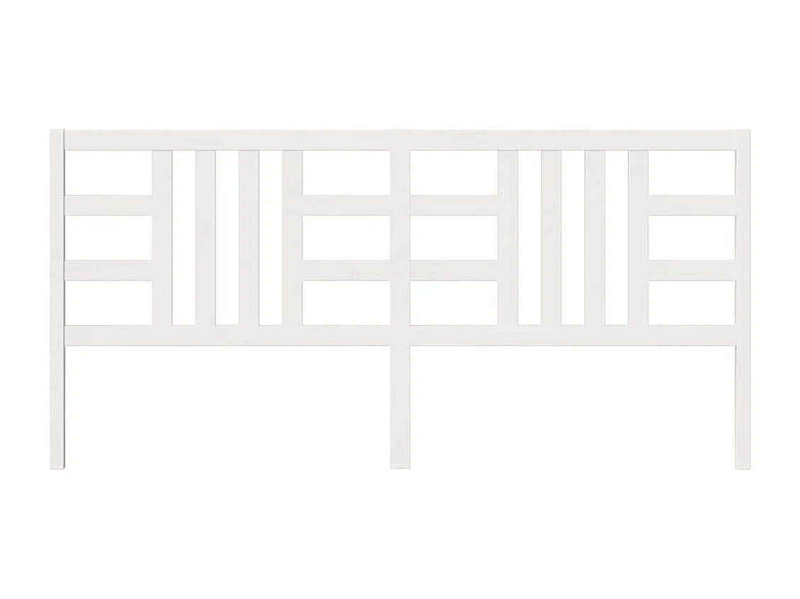 Tête de lit Blanc 206x4x100 cm Bois massif de pin