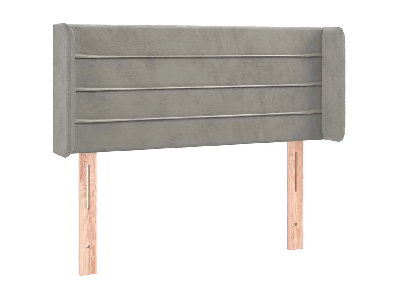 Testiera ad Orecchio Grigio Chiaro 83x16x78/88 cm in Velluto
