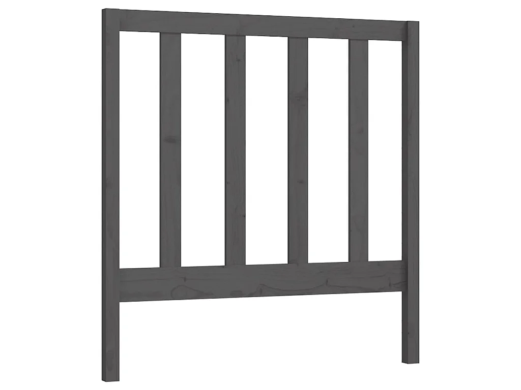 Tête de lit Gris 95x4x100 cm Bois massif de pin
