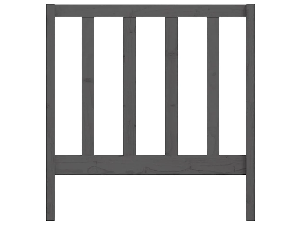 Tête de lit Gris 95x4x100 cm Bois massif de pin