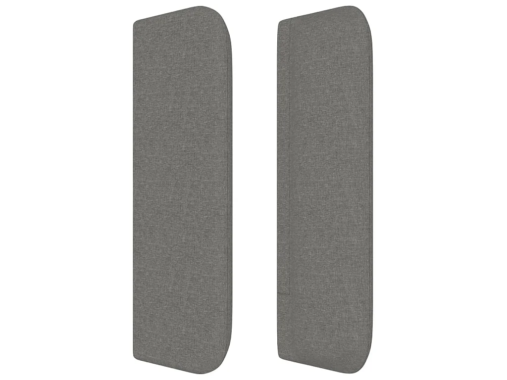 Tête de lit avec oreilles Gris foncé 183x16x78/88 cm Tissu