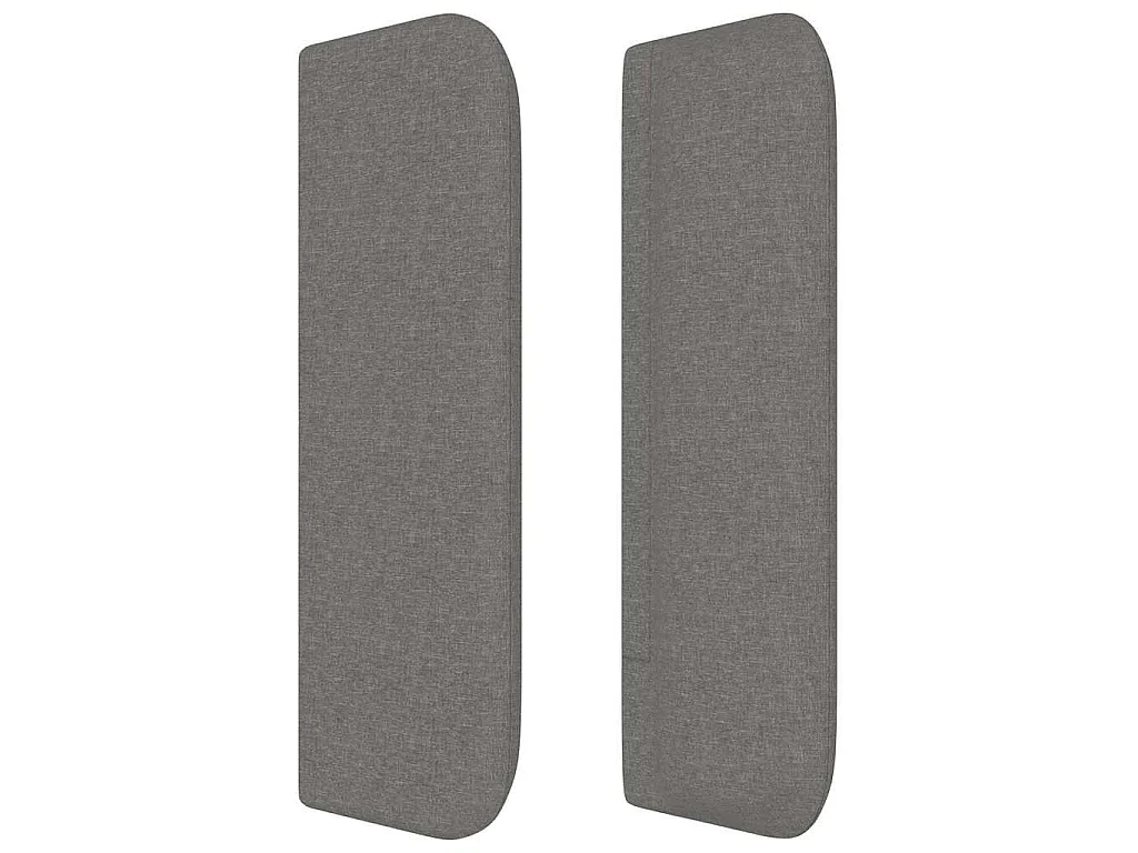 Tête de lit avec oreilles Gris foncé 183x16x78/88 cm Tissu